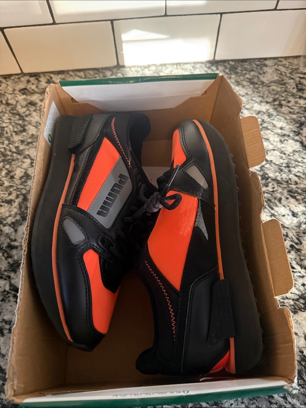 Puma Black & Orange Women's Sneakers